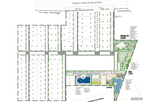 Master plan layout of Arvind Smartspaces Bavla Ahmedabad showing plot distribution